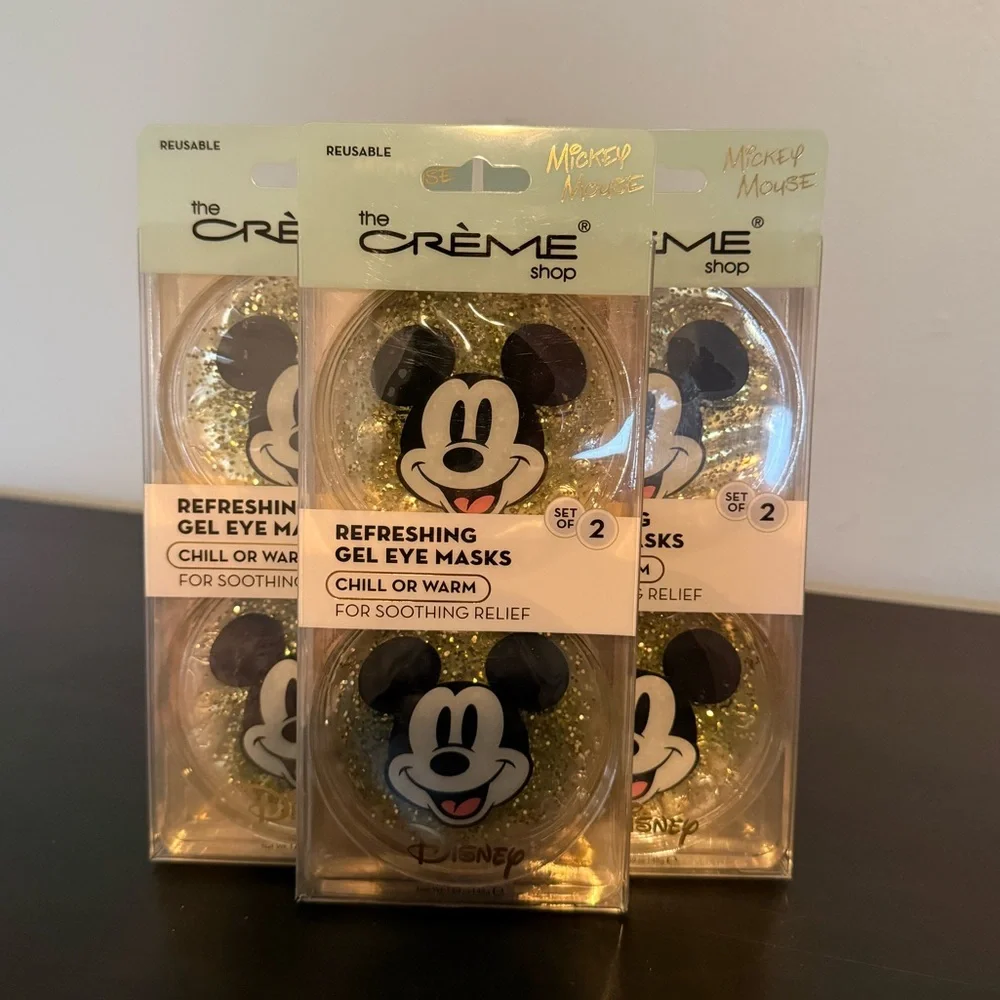 The Crème Shop x Disney Mickey Mouse: Gel Eye Masks, Cool or Warm, Set of 3, NEW